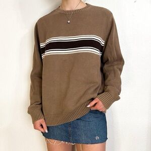 brown stripe sweater